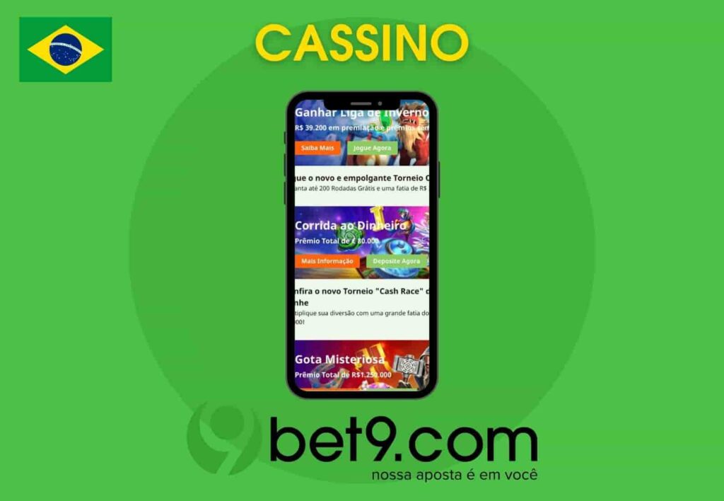 Bet9 Brasil como jogar cassino no app