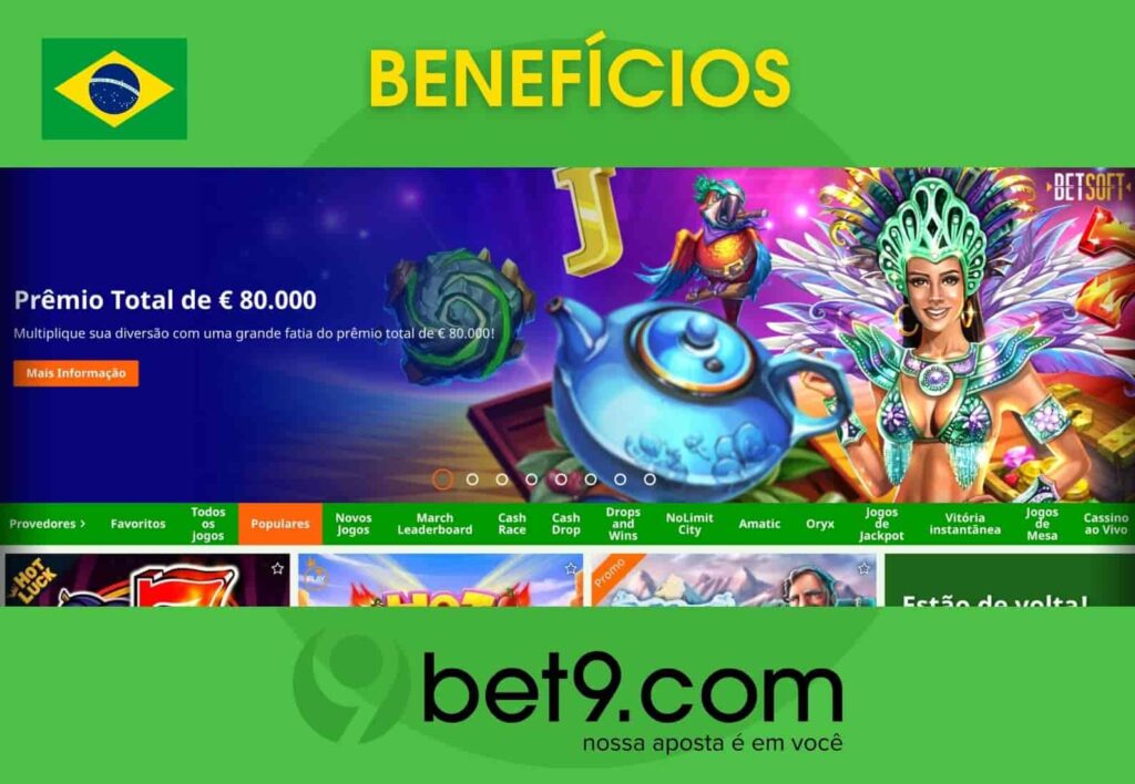 Bet9 Brasil benefícios do cassino