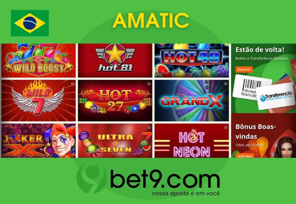 Bet9 Brasil Amatic jogos no cassino