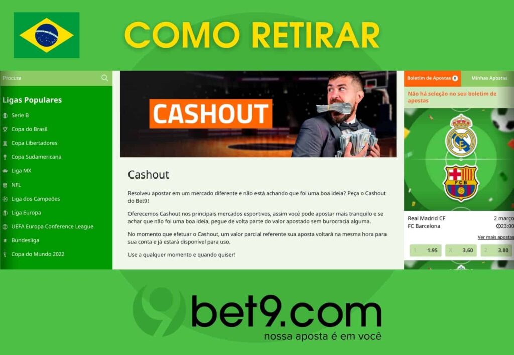 Bet9 Brasil como sacar dinheiro da conta