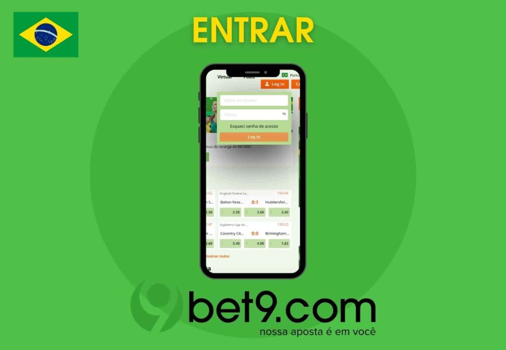 como entrar no aplicativo Bet9 Brasil