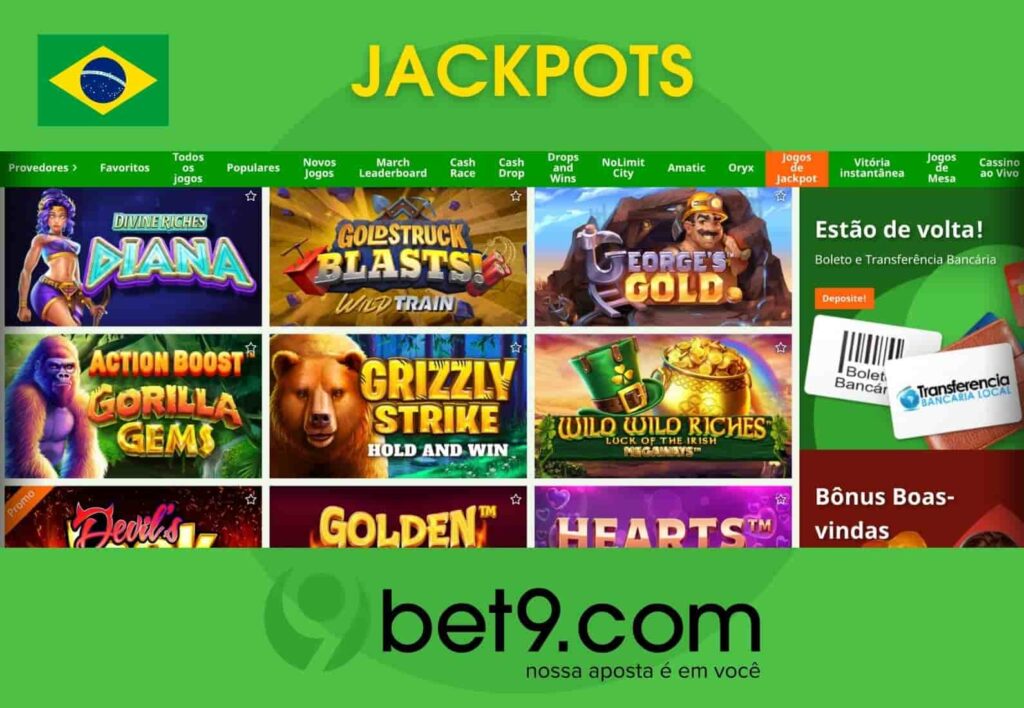 Bet9 Brasil visão geral jogos de jackpot