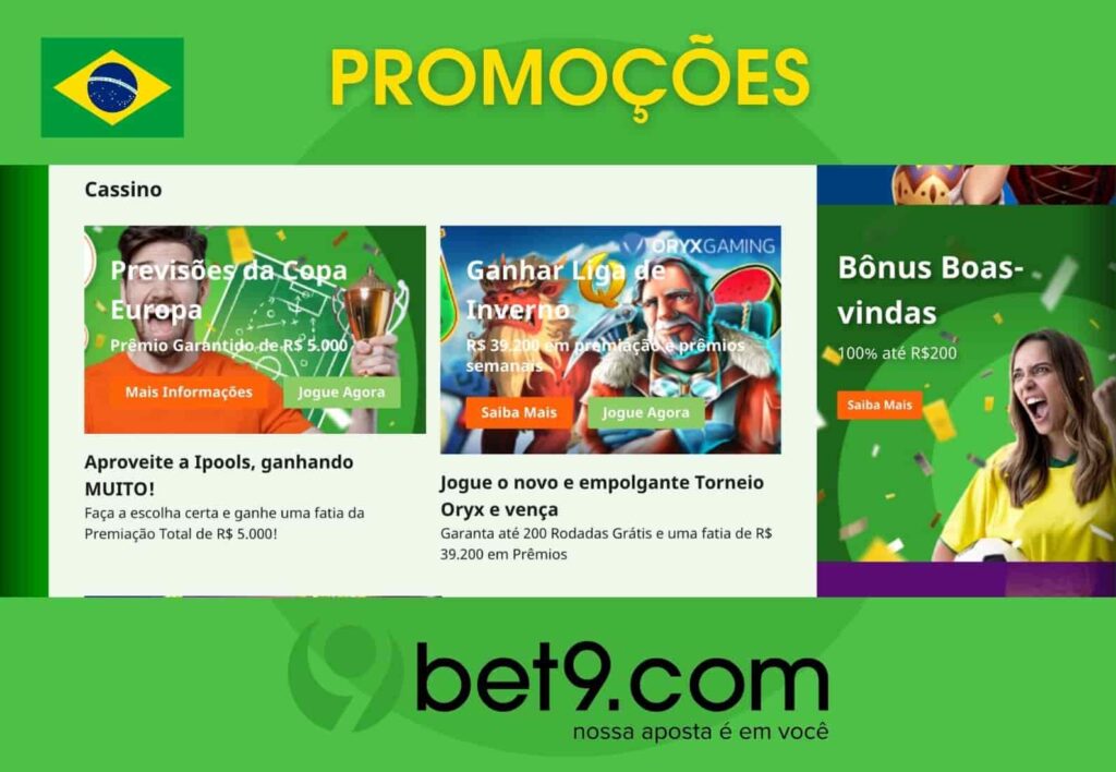 Bet9 Brasil visão geral detalhada promoções