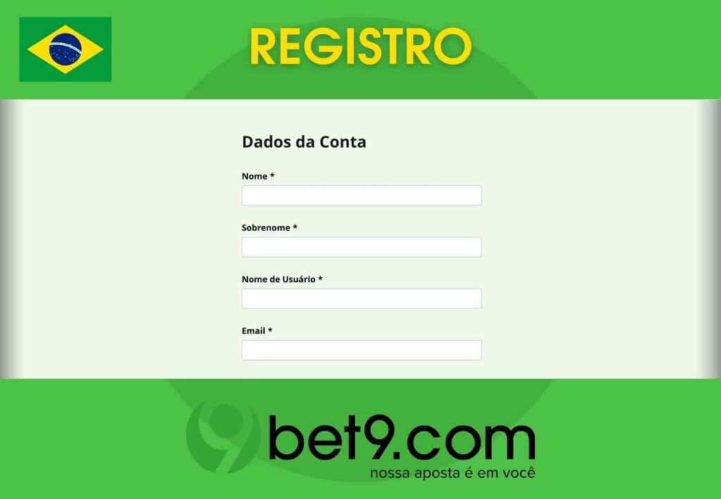 Bet9 Brasil registro no site oficial