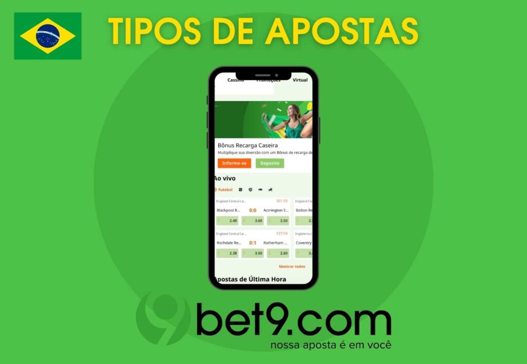 Bet9 Brasil tipos de apostas