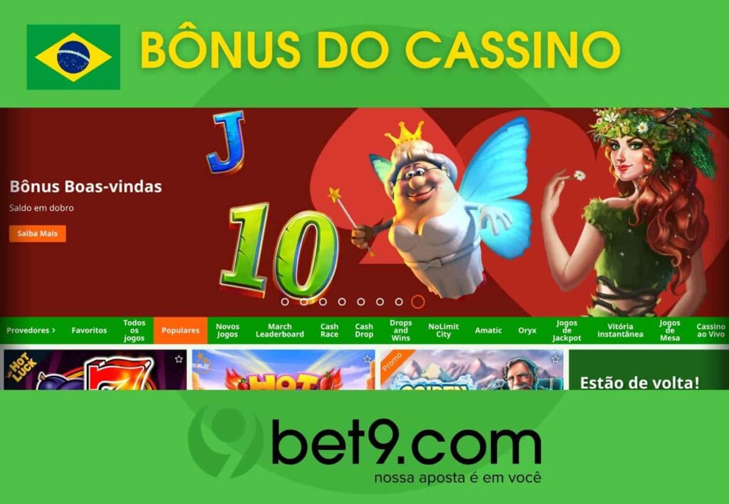 Bet9 Brasil informação sobre bônus do cassino