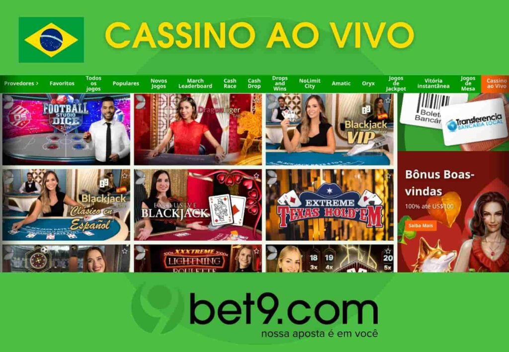 Bet9 Brasil visão geral do cassino ao vivo