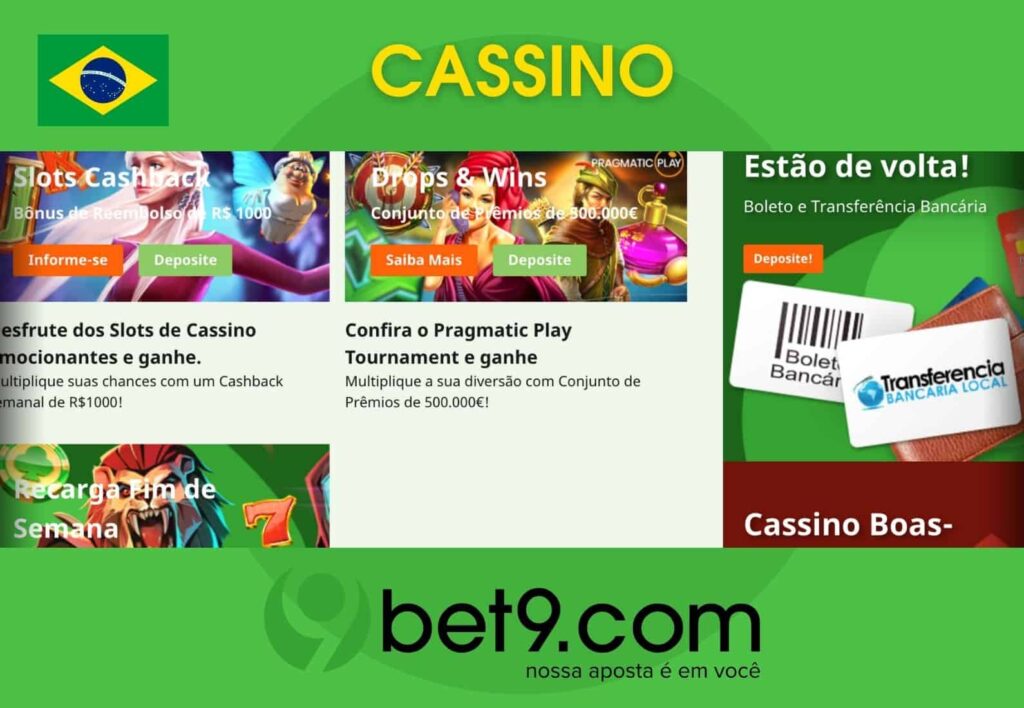 Bet9 Brasil informação sobre bônus no cassino