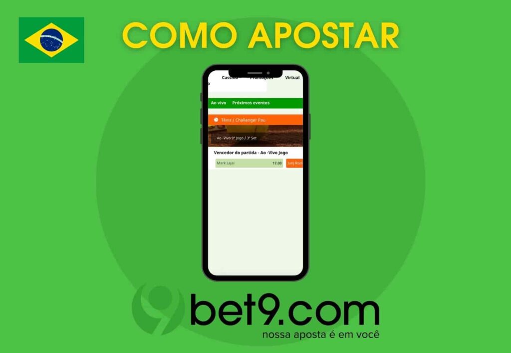 Bet9 Brasil como apostar no aplicativo móvel