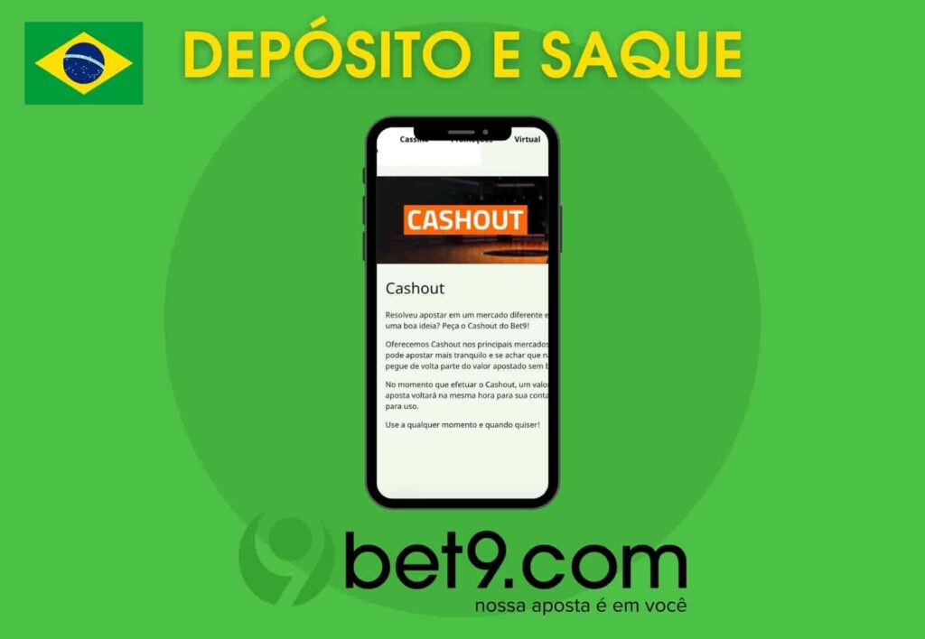 Bet9 Brasil depósito e retirada no aplicativo