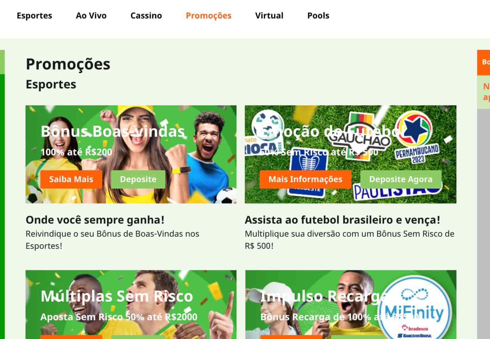 Bet9 Brasil passo seção de promoções no site