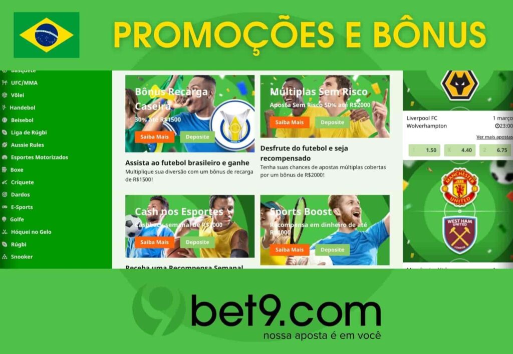 Bet9 Brasil bônus e promoções no site