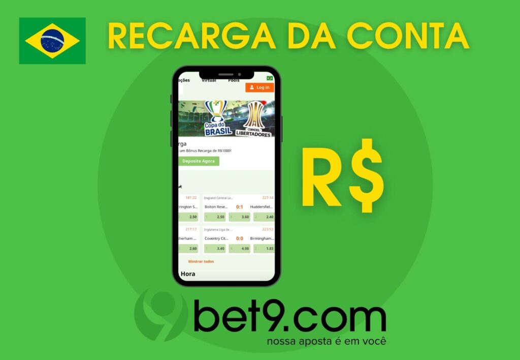 Bet9 Brasil recarga da conta no aplicativo