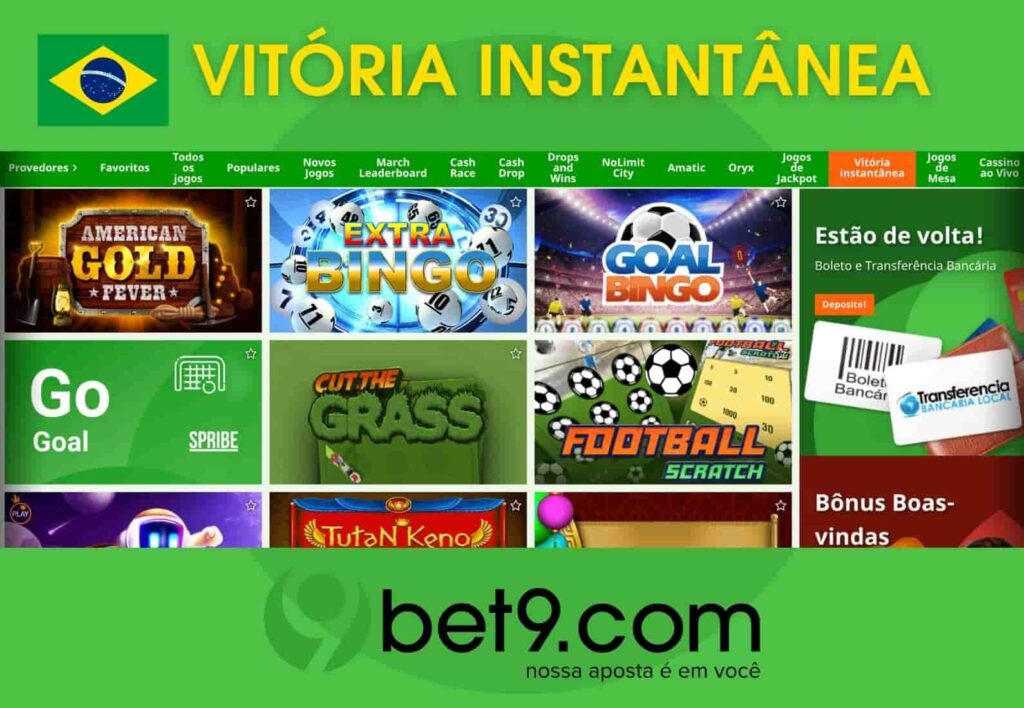 Bet9 Brasil vitória instantânea